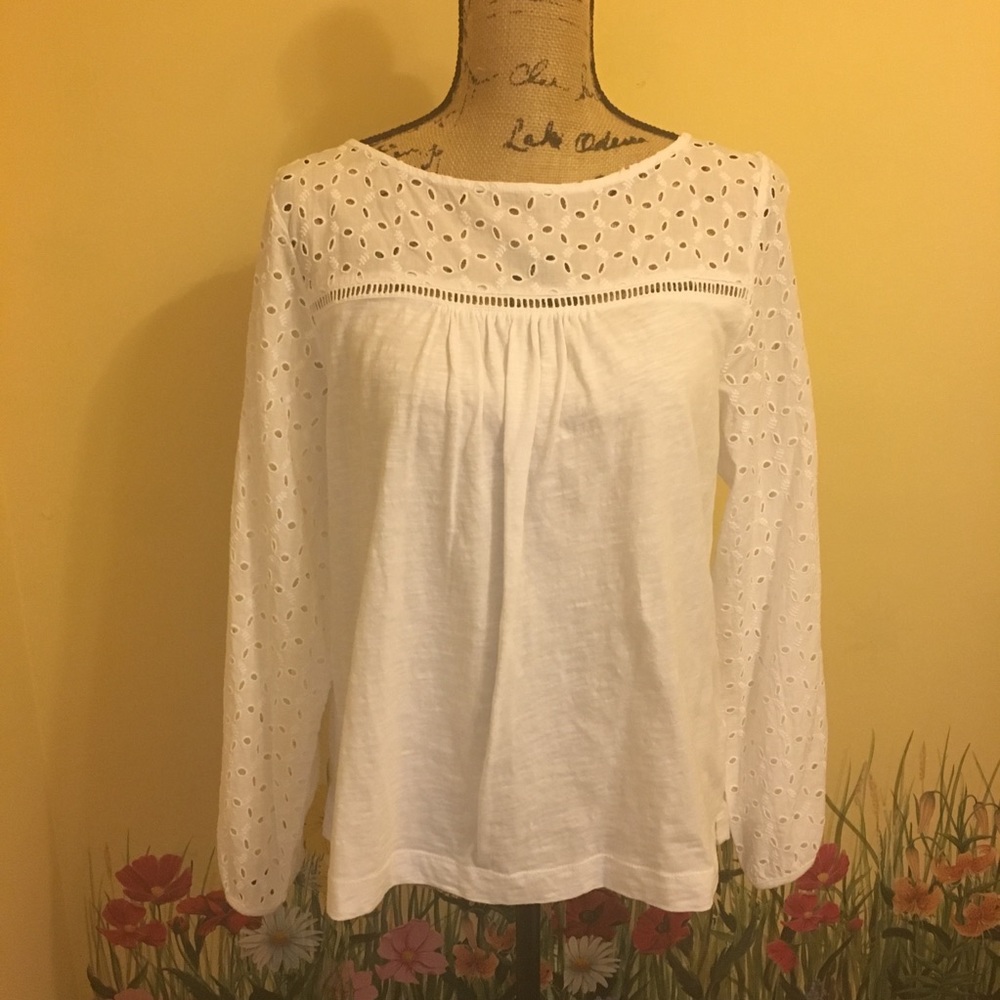 NWOT White Long Sleeve Top